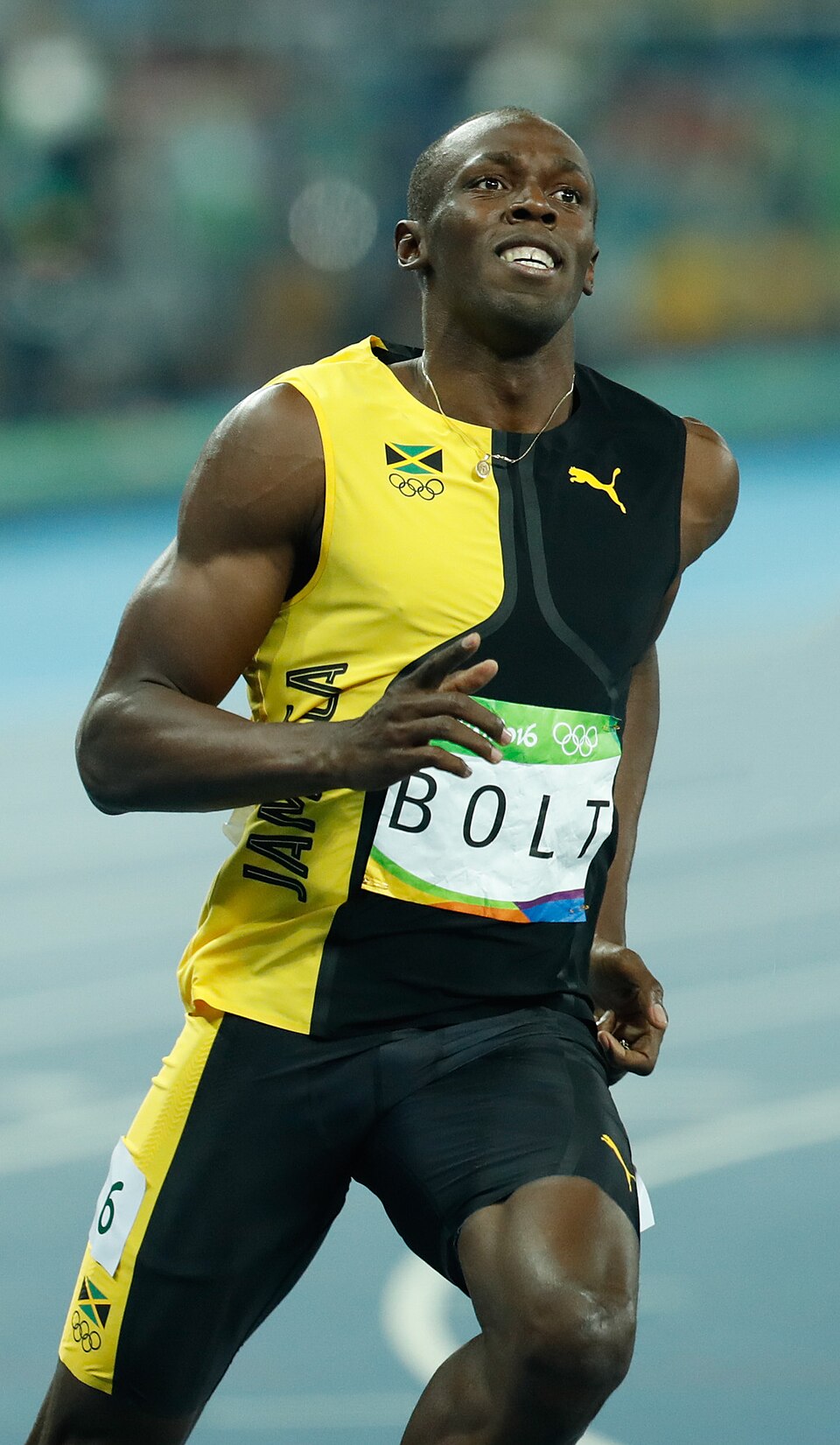 Retrato de Usain Bolt