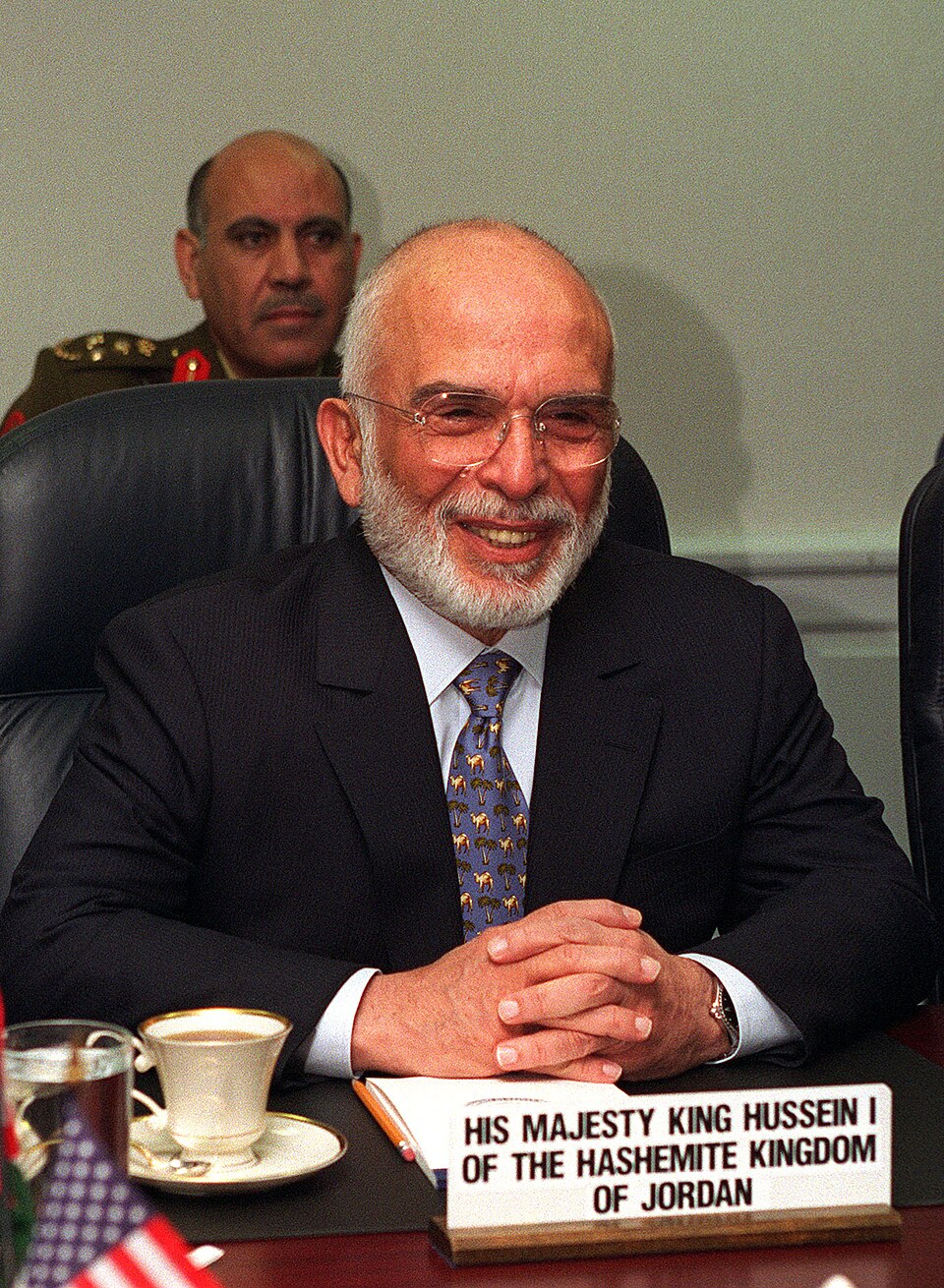 Retrato de Hussein da Jordânia